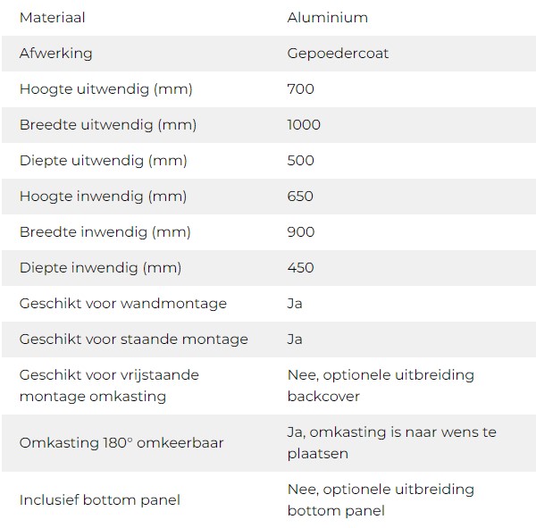 Evolar Evo-cover airco buitenunit omkasting Small 1000x500x700mm